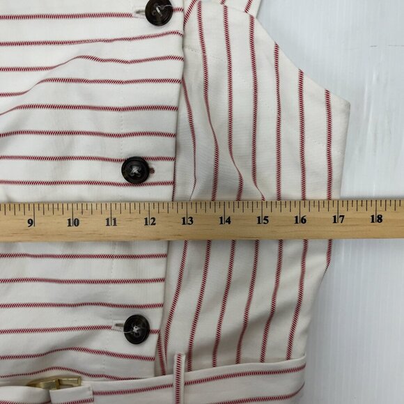 Tommy Hilfiger Preppy Marine Striped Red White Cotton Knee length Dress Size 10 - Picture 15 of 16
